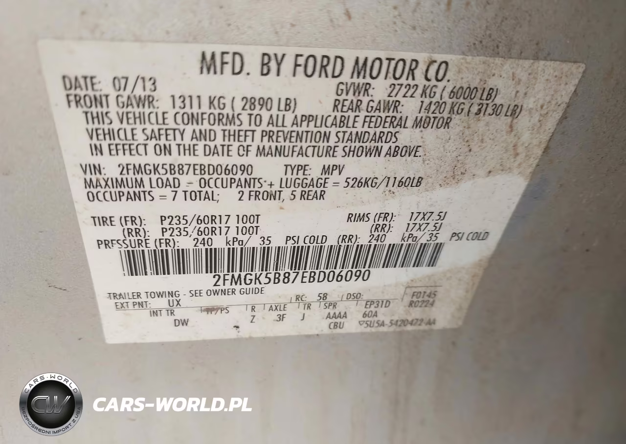2014 Ford Flex Se VIN:2FMGK5B87EBD06090 - 9