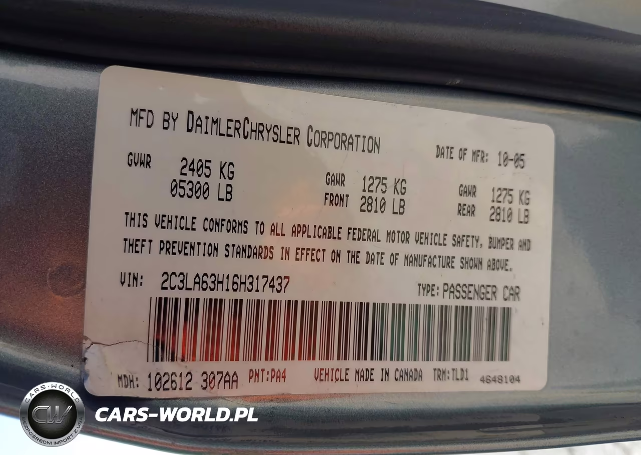 2006 Chrysler 300C VIN:2C3LA63H16H317437 - 9