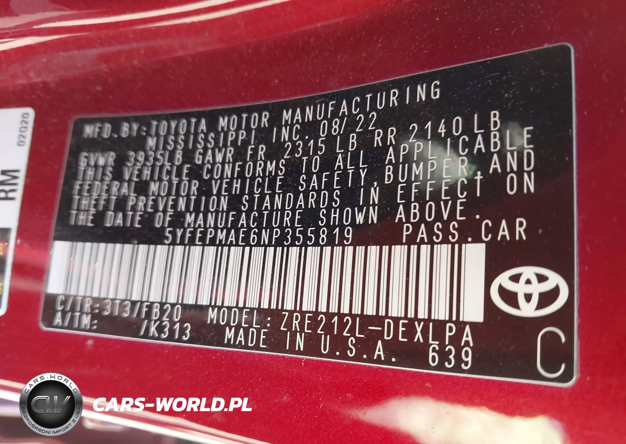 2022 Toyota Corolla Le VIN:5YFEPMAE6NP355819 - 9