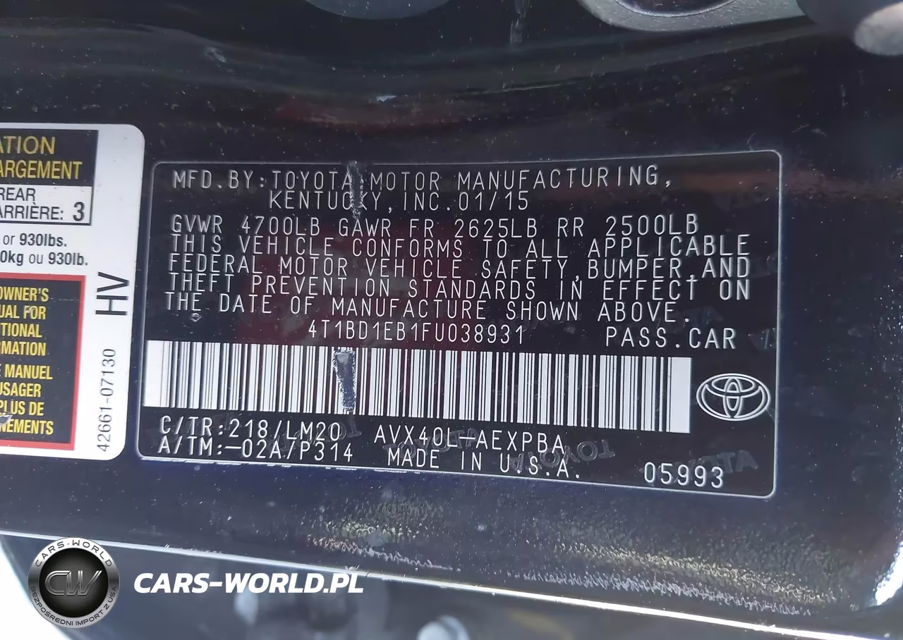 2015 Toyota Avalon Hybrid-Prem-Tour-Ltd VIN:4T1BD1EB1FU038931 - 9