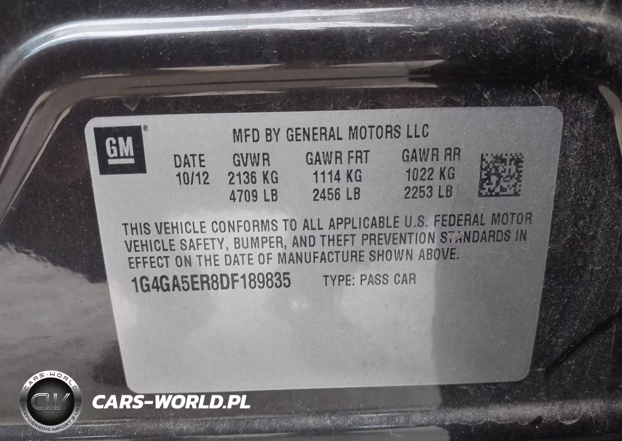 2013 Buick Lacrosse VIN:1G4GA5ER8DF189835 - 9