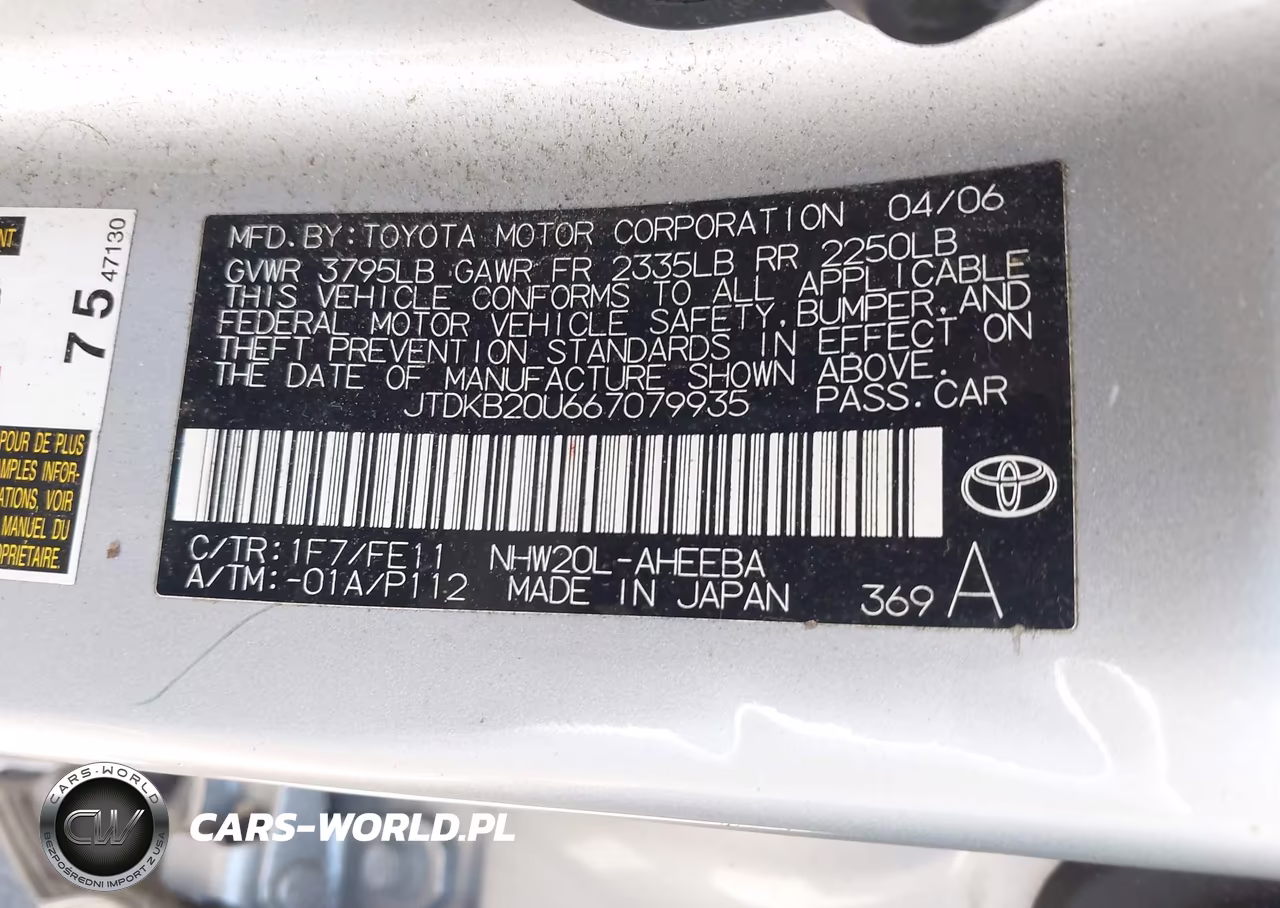2006 Toyota Prius VIN:JTDKB20U667079935 - 9