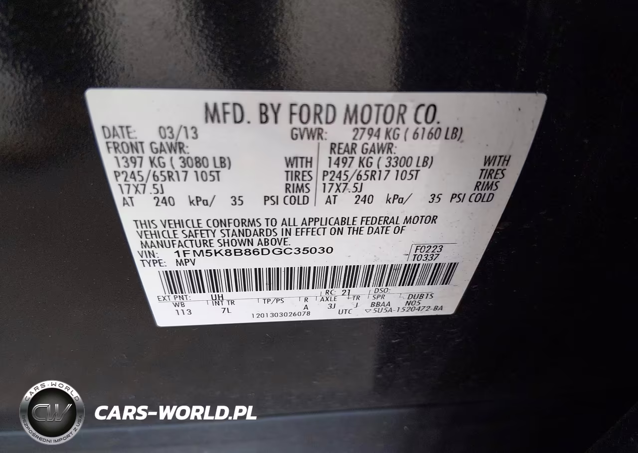 2013 Ford Explorer VIN:1FM5K8B86DGC35030 - 9