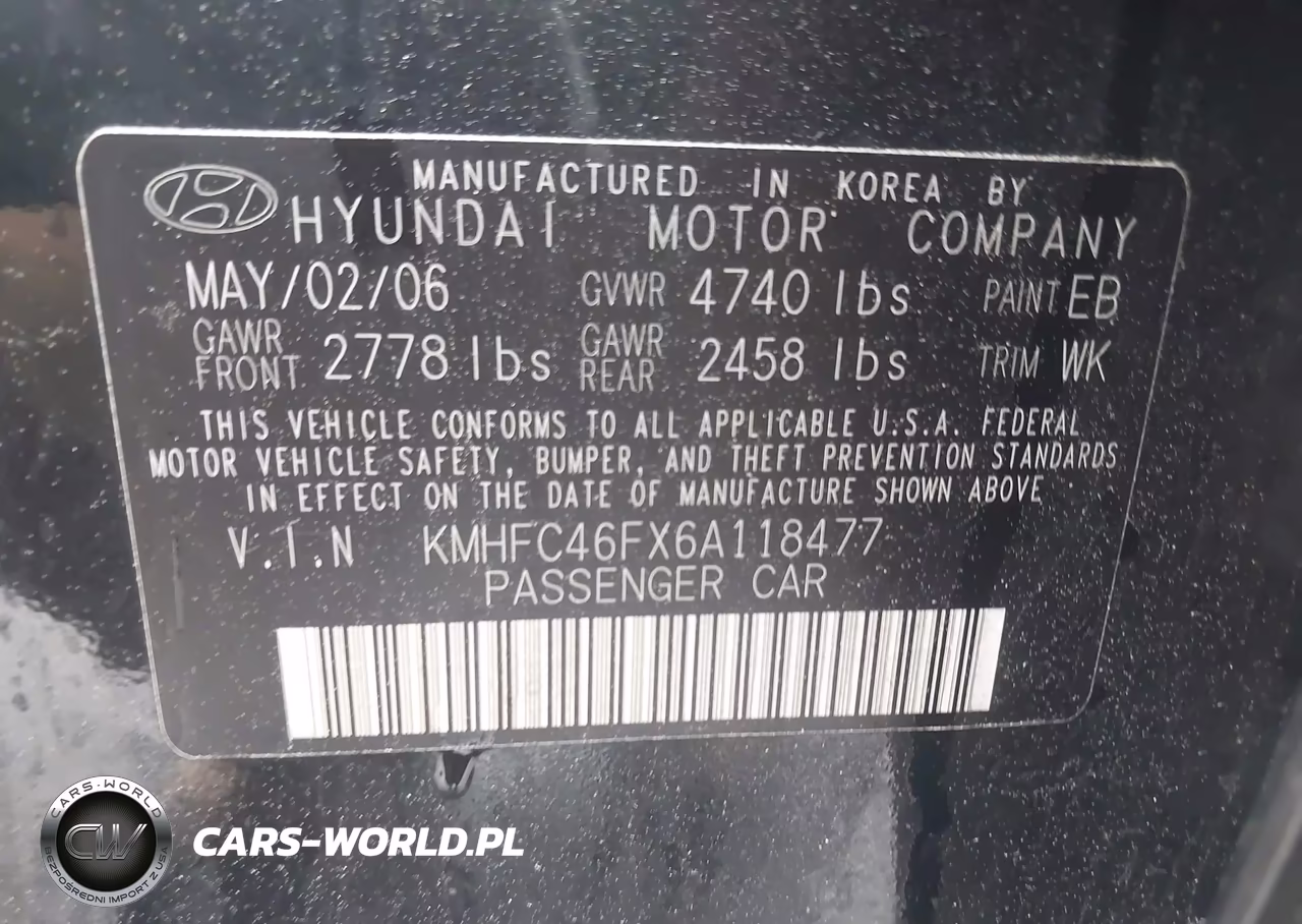 2006 Hyundai Azera Limited-Se VIN:KMHFC46FX6A118477 - 9
