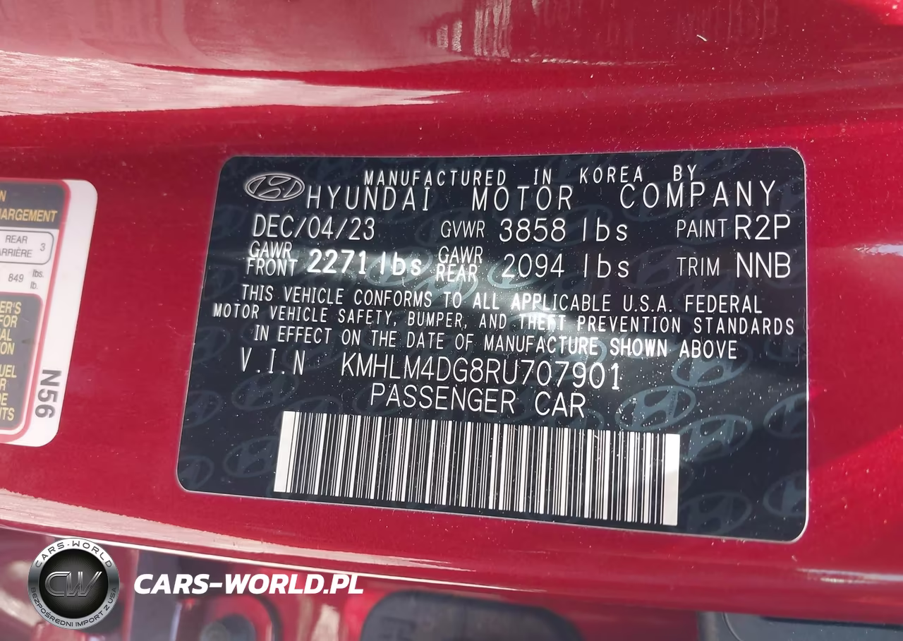 2024 Hyundai Elantra Sel VIN:KMHLM4DG8RU707901 - 9
