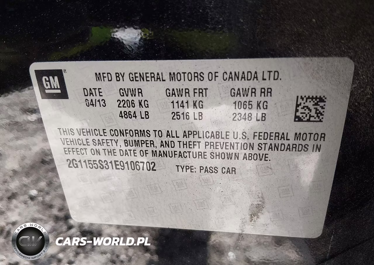 2014 Chevrolet Impala 2Lz VIN:2G1155S31E9106702 - 9