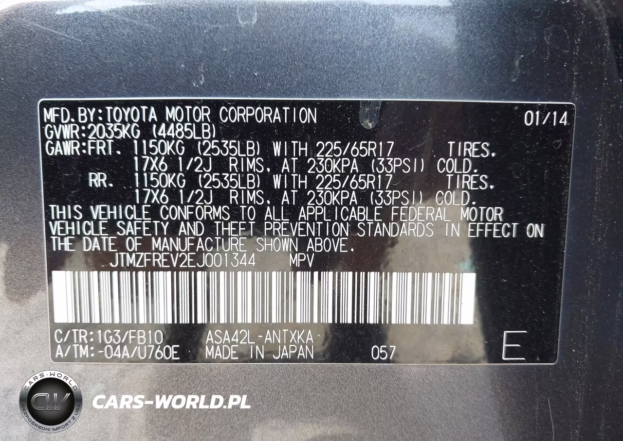 2014 Toyota Rav4 Le VIN:JTMZFREV2EJ001344 - 9