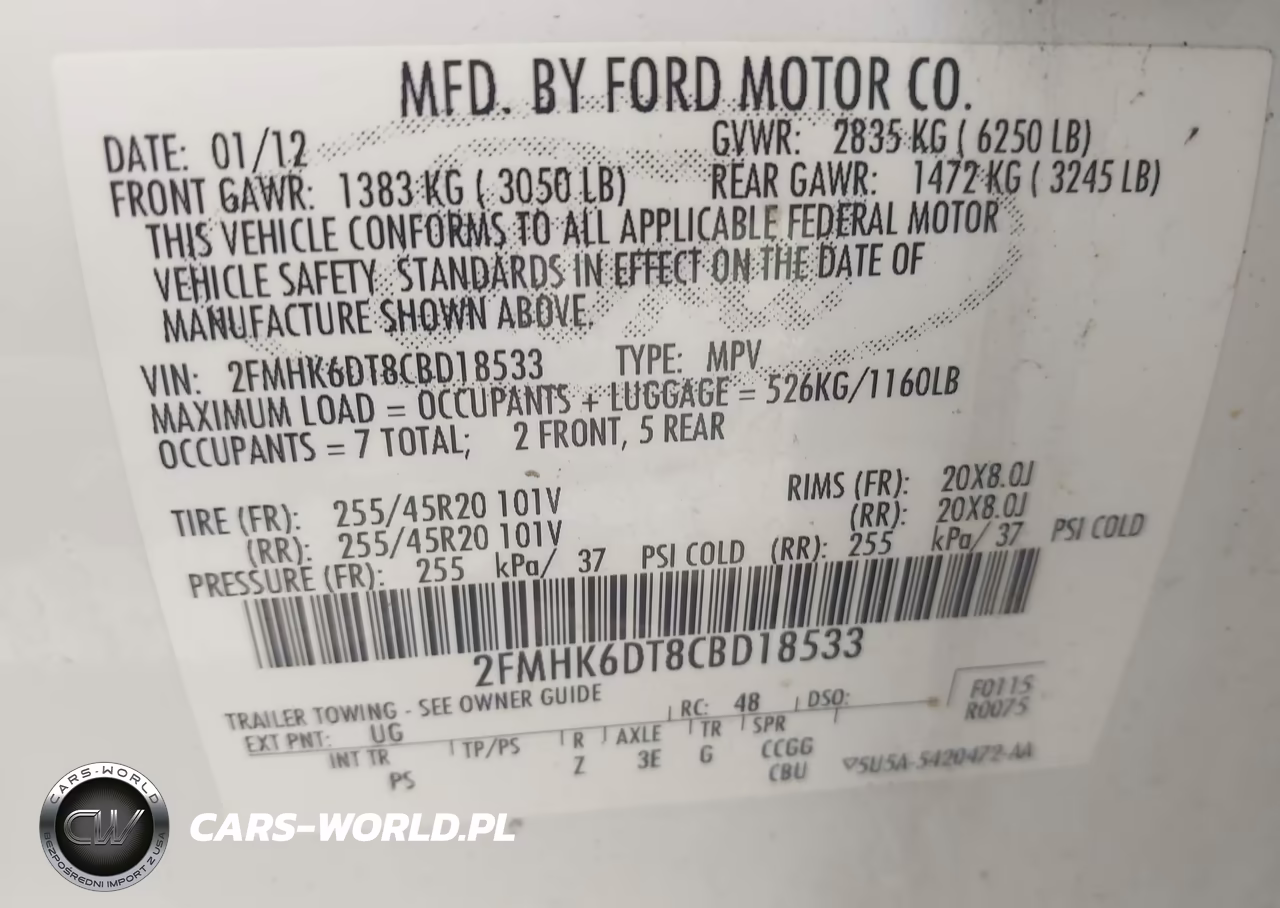 2012 Ford Flex Limited VIN:2FMHK6DT8CBD18533 - 9