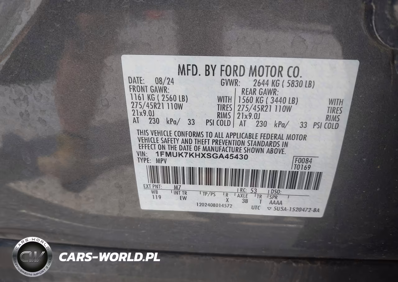 2025 Ford Explorer St-Line VIN:1FMUK7KHXSGA45430 - 9