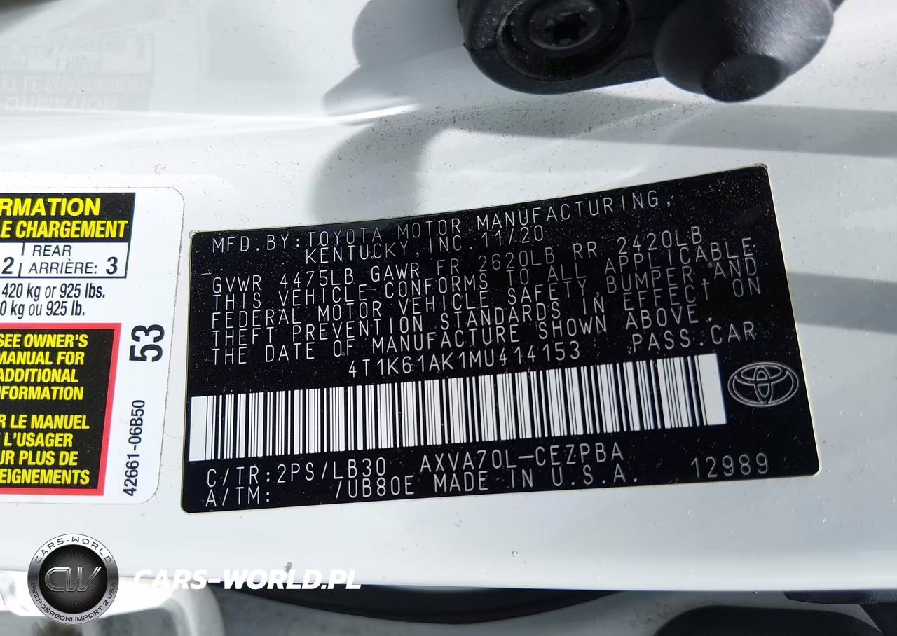 2021 Toyota Camry Xse VIN:4T1K61AK1MU414153 - 9