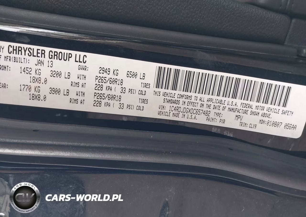 2013 Dodge Durango Crew VIN:1C4RDJDGXDC657482 - 9