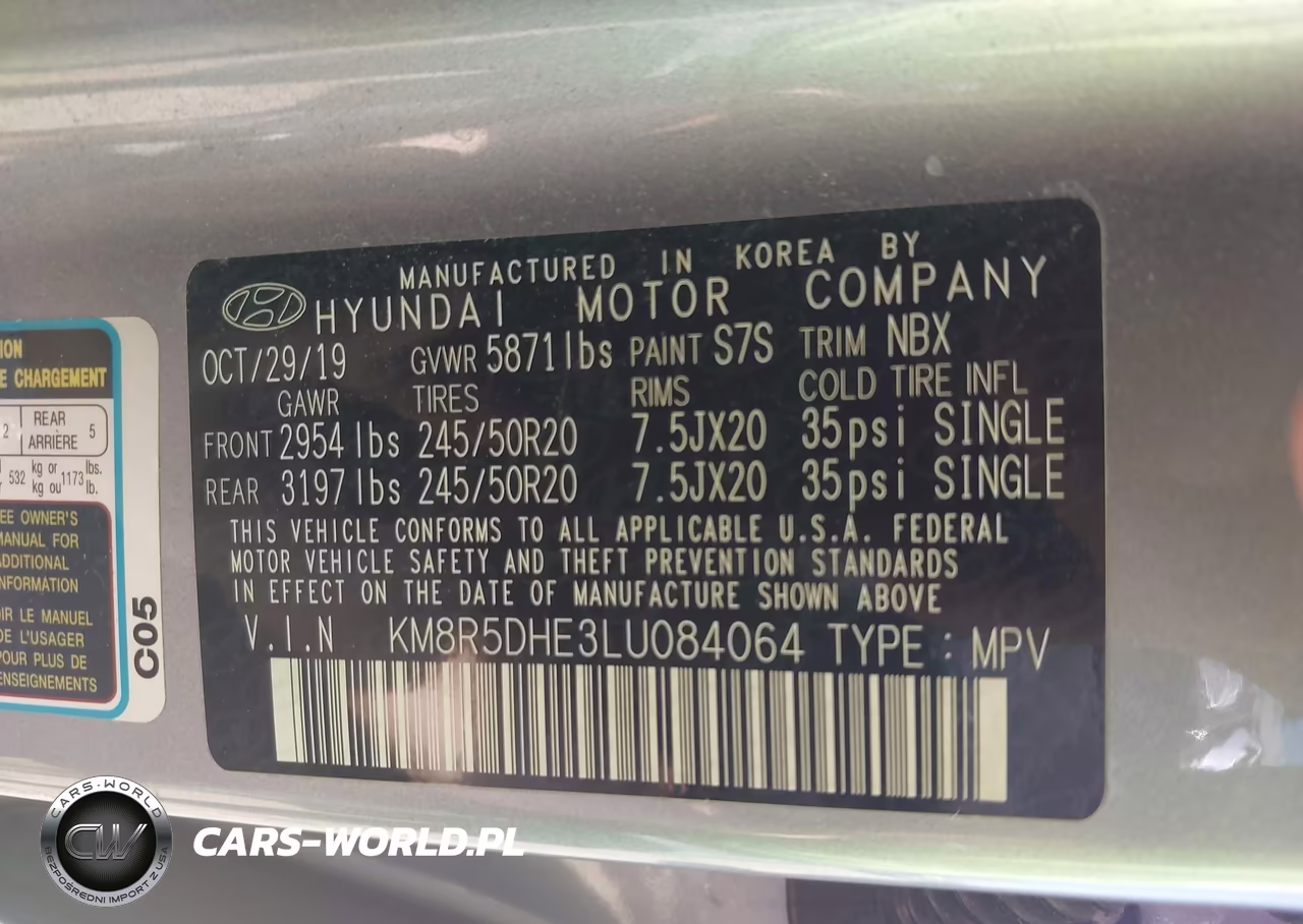 2020 Hyundai Palisade Limited VIN:KM8R5DHE3LU084064 - 9