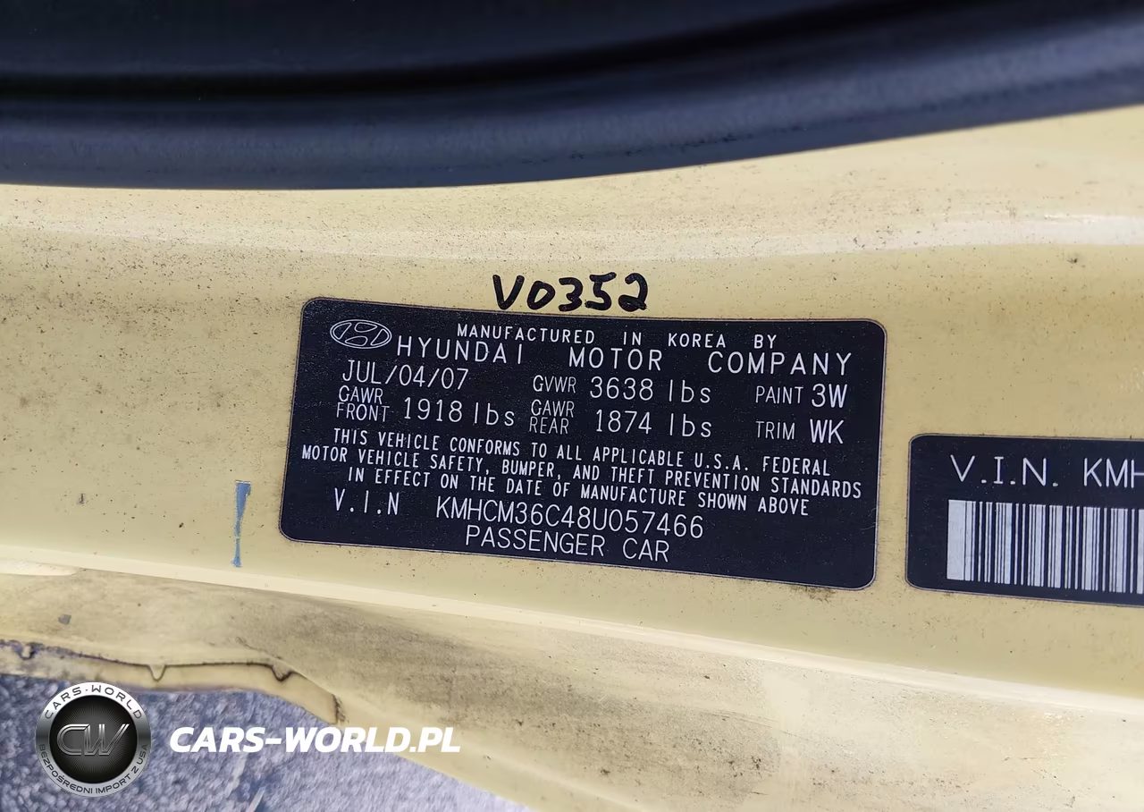 2008 Hyundai Accent Gs VIN:KMHCM36C48U057466 - 9