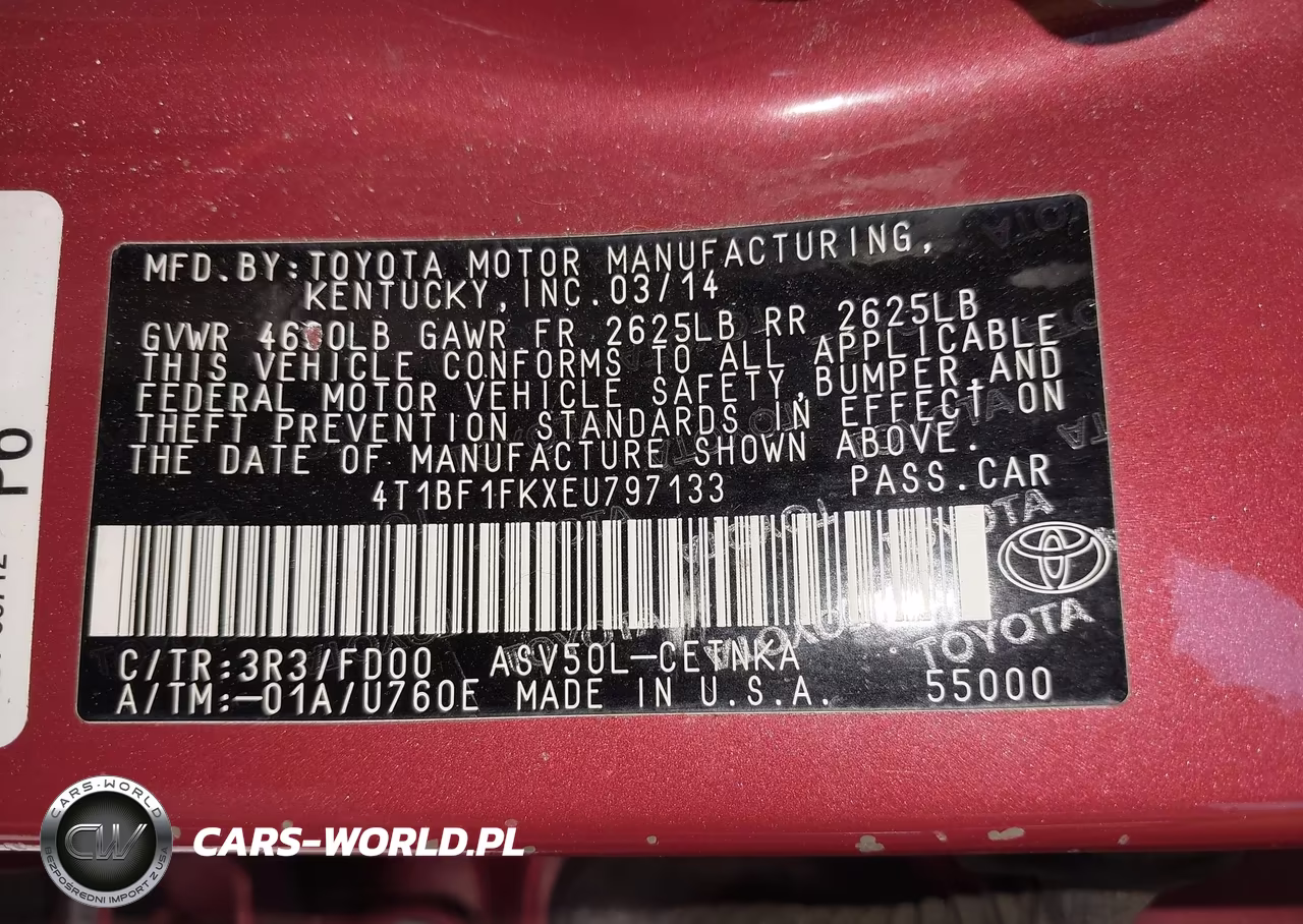 2014 Toyota Camry Le VIN:4T1BF1FKXEU797133 - 9