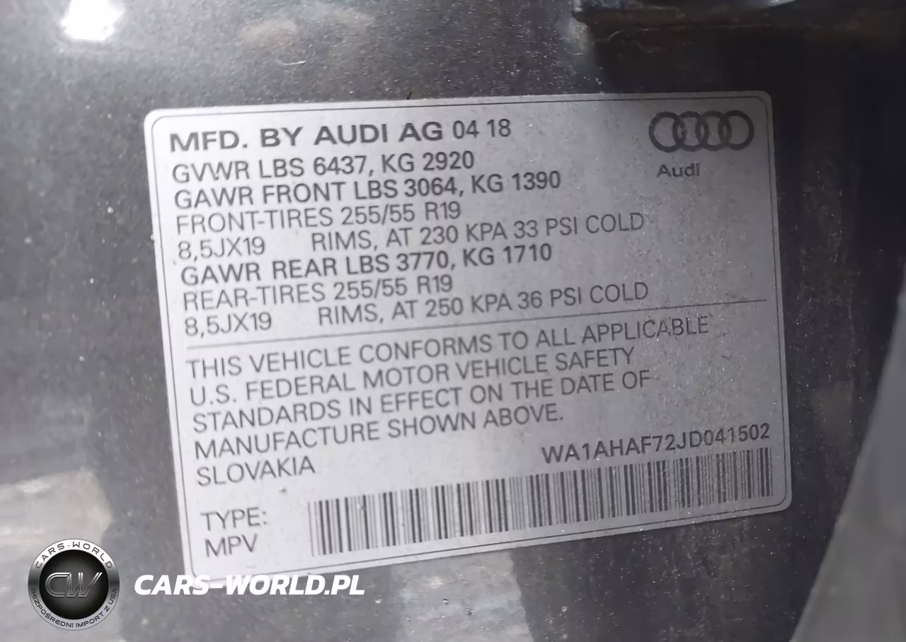 2018 Audi Q7 2.0T Premium VIN:WA1AHAF72JD041502 - 9