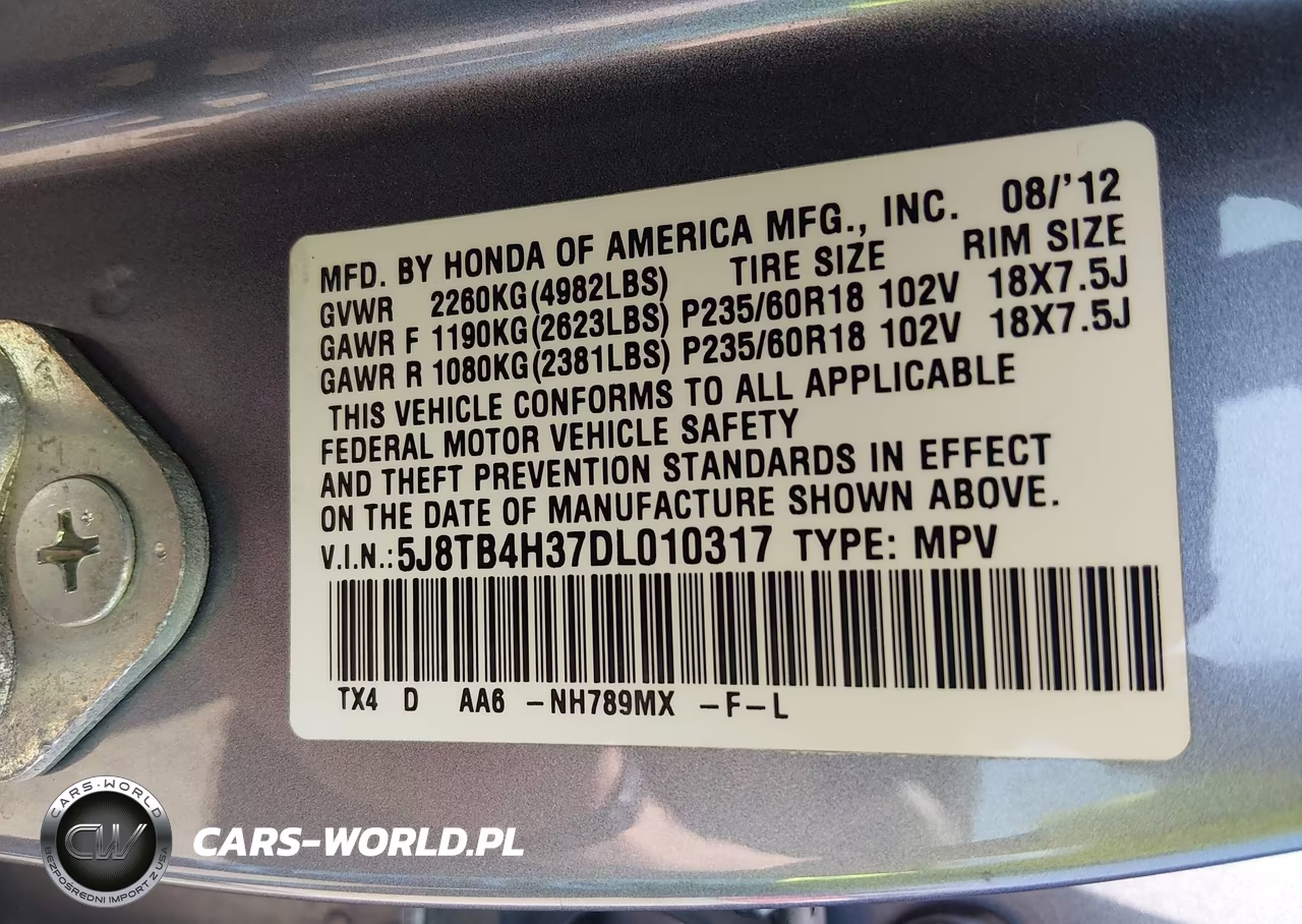 2013 Acura Rdx VIN:5J8TB4H37DL010317 - 9