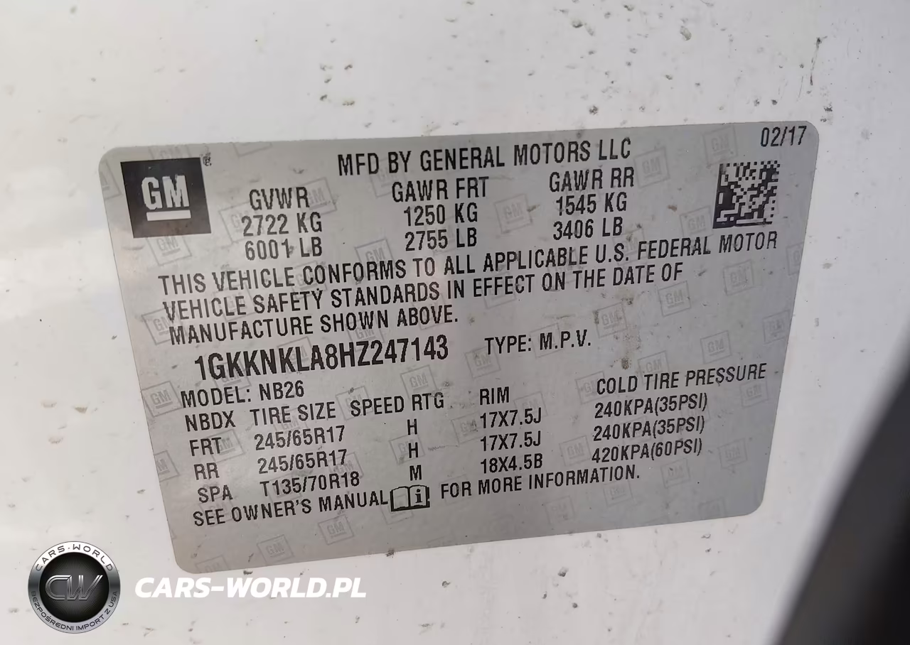 2017 GMC Acadia Sle-1 VIN:1GKKNKLA8HZ247143 - 9