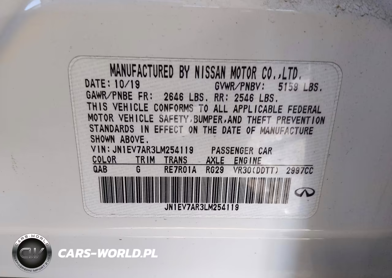2020 Infiniti Q50 Edition 30 Awd VIN:JN1EV7AR3LM254119 - 9