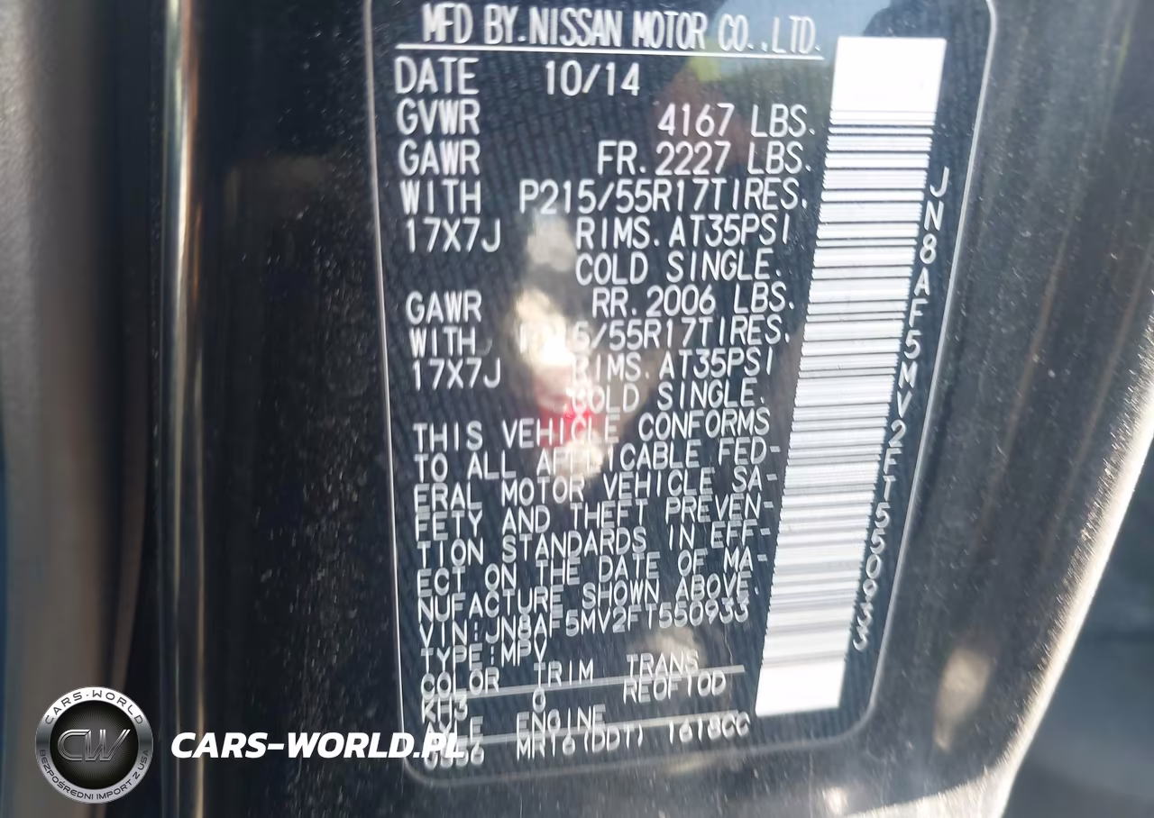2015 Nissan Juke Sv VIN:JN8AF5MV2FT550933 - 9