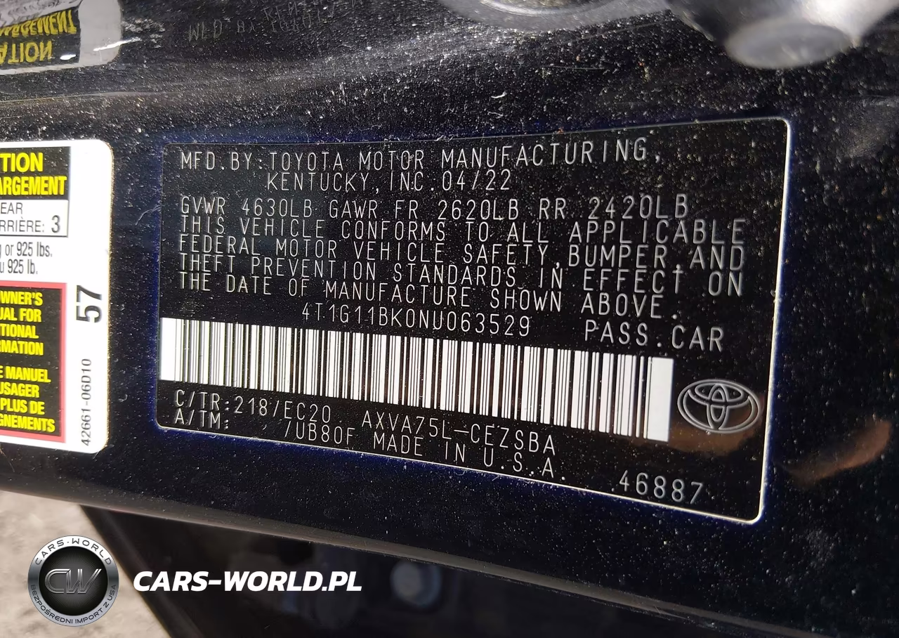 2022 Toyota Camry Se Nightshade Special Awd VIN:4T1G11BK0NU063529 - 9