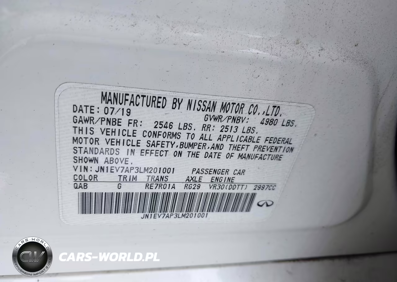 2020 Infiniti Q50 Luxe VIN:JN1EV7AP3LM201001 - 9