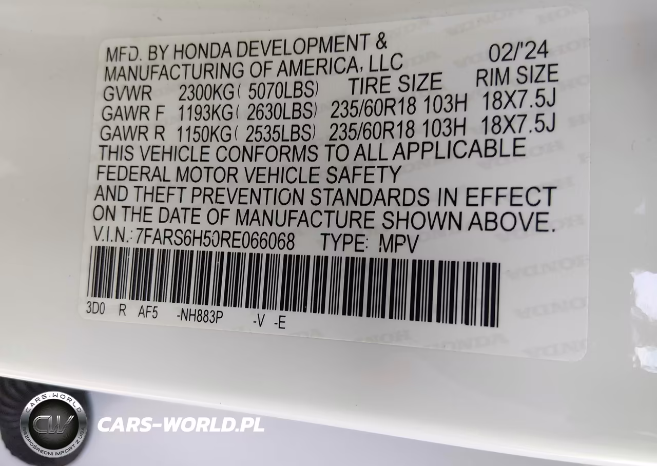 2024 Honda Cr-V Hybrid Sport VIN:7FARS6H50RE066068 - 9