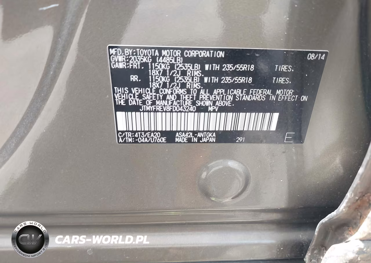 2015 Toyota Rav4 Limited VIN:JTMYFREV8FD043240 - 9
