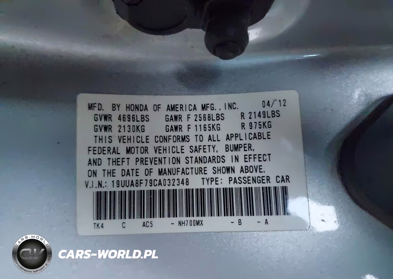 2012 Acura Tl 3.5 VIN:19UUA8F79CA032348 - 9