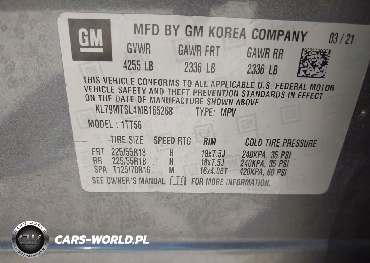 2021 Chevrolet Trailblazer Fwd Rs VIN:KL79MTSL4MB165268 - 9