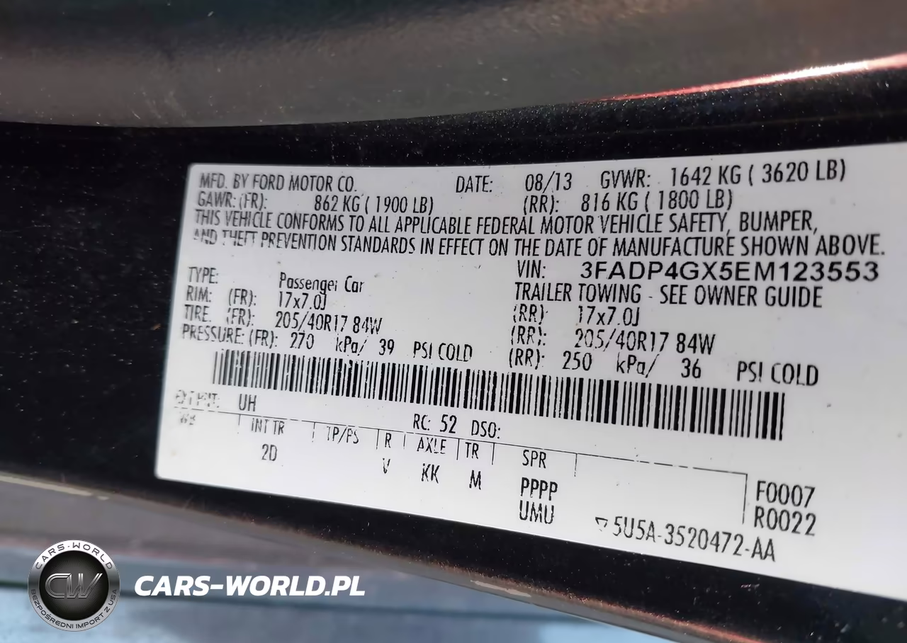 2014 Ford Fiesta St VIN:3FADP4GX5EM123553 - 9
