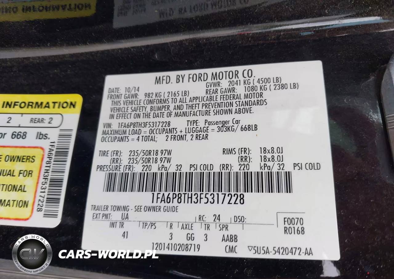 2015 Ford Mustang Ecoboost VIN:1FA6P8TH3F5317228 - 9