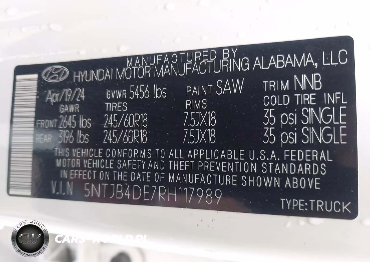 2024 Hyundai Santa Cruz Sel VIN:5NTJB4DE7RH117989 - 9