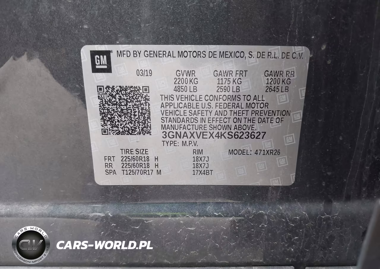 2019 Chevrolet Equinox Lt VIN:3GNAXVEX4KS623627 - 9