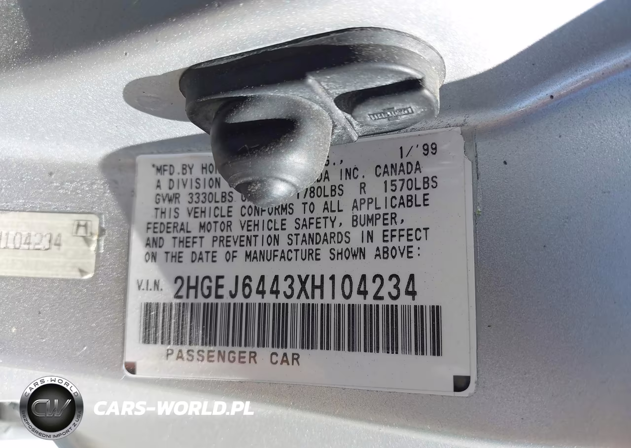 1999 Honda Civic Dx VIN:2HGEJ6443XH104234 - 9