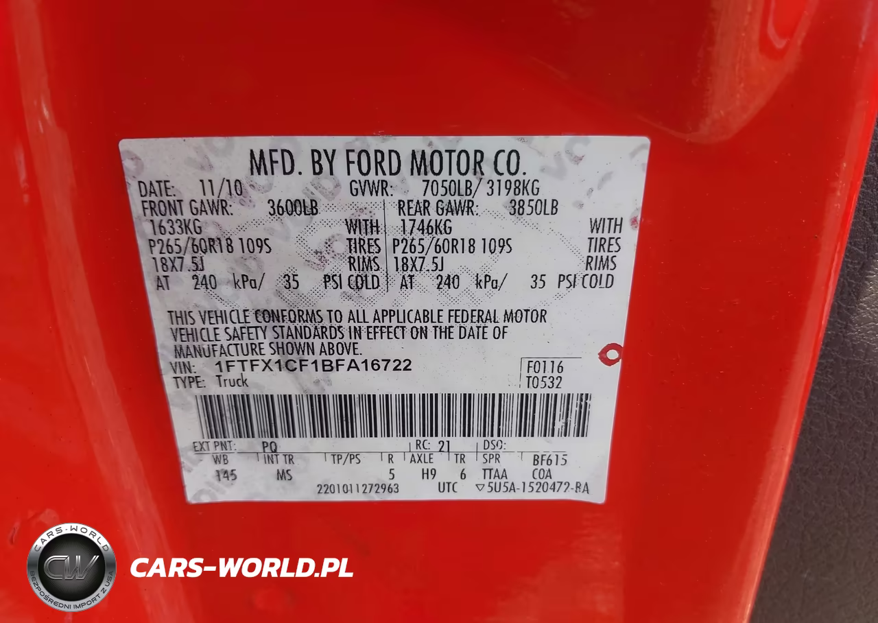 2011 Ford F-150 Xlt VIN:1FTFX1CF1BFA16722 - 9