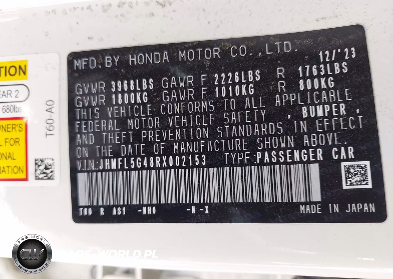 2024 Honda Civic Type R VIN:JHMFL5G48RX002153 - 9