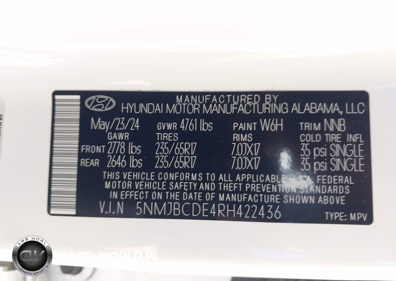 2024 Hyundai Tucson Sel VIN:5NMJBCDE4RH422436 - 9