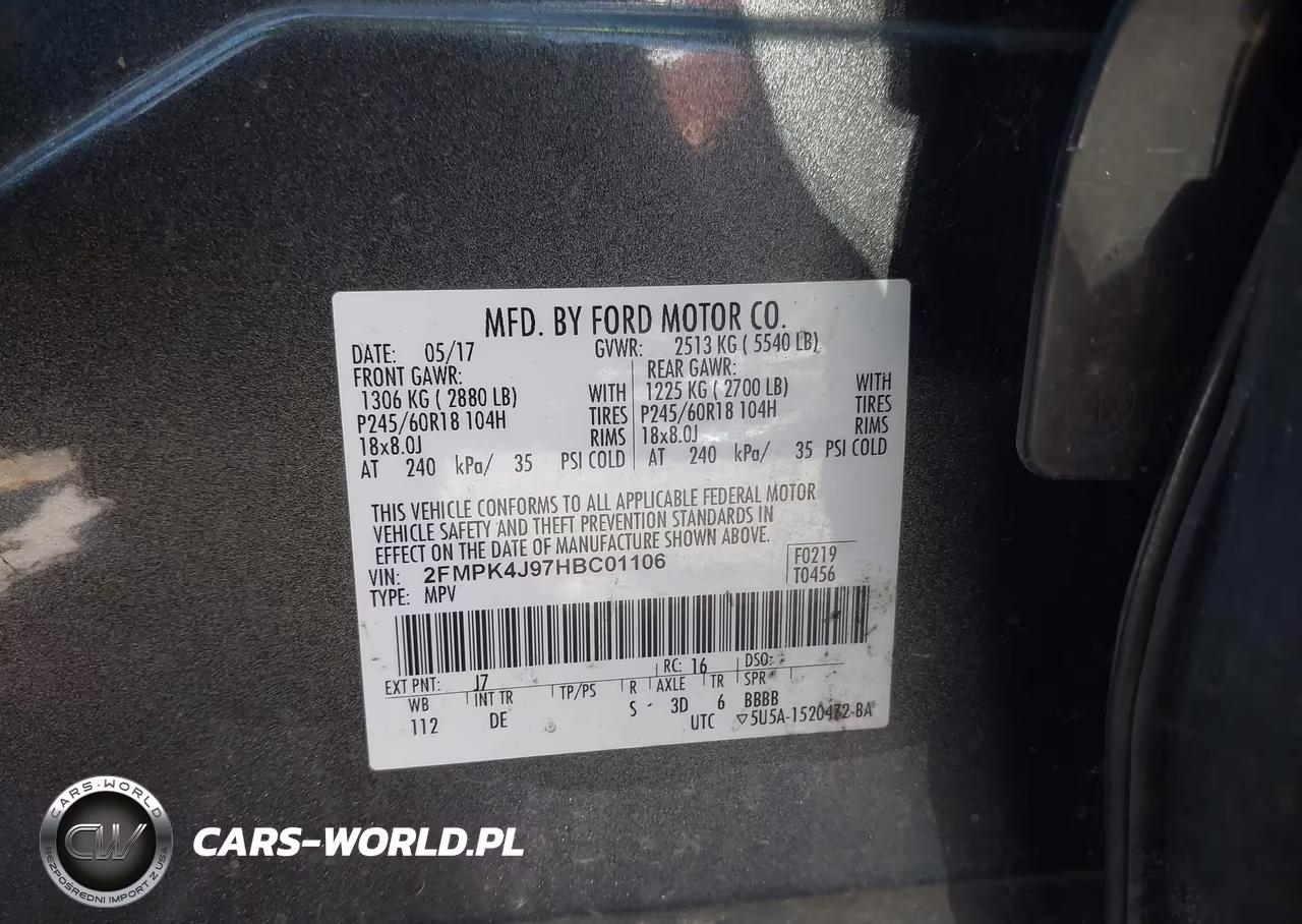 2017 Ford Edge Sel VIN:2FMPK4J97HBC01106 - 9