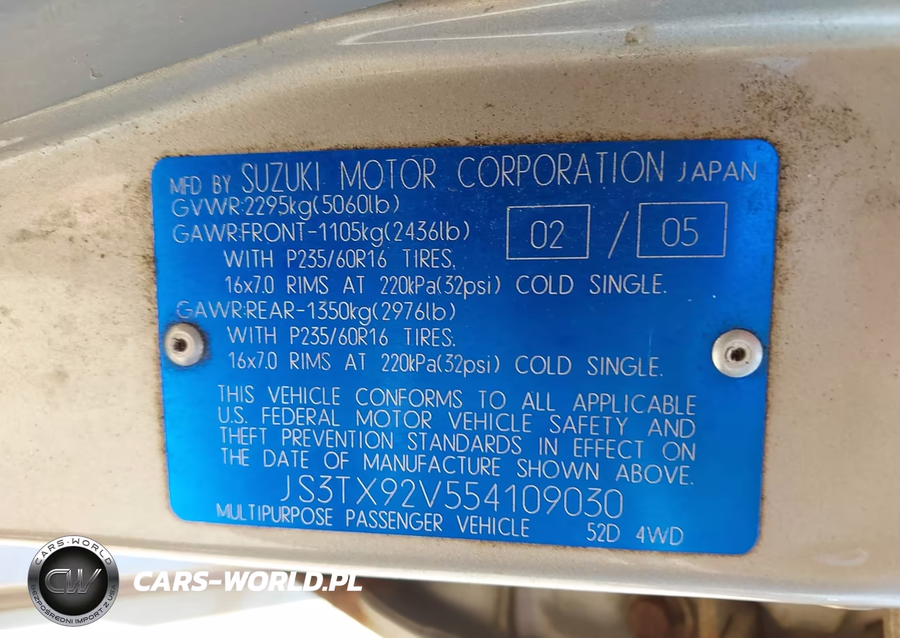 2005 Suzuki Xl-7 Ex-Lx VIN:JS3TX92V554109030 - 9