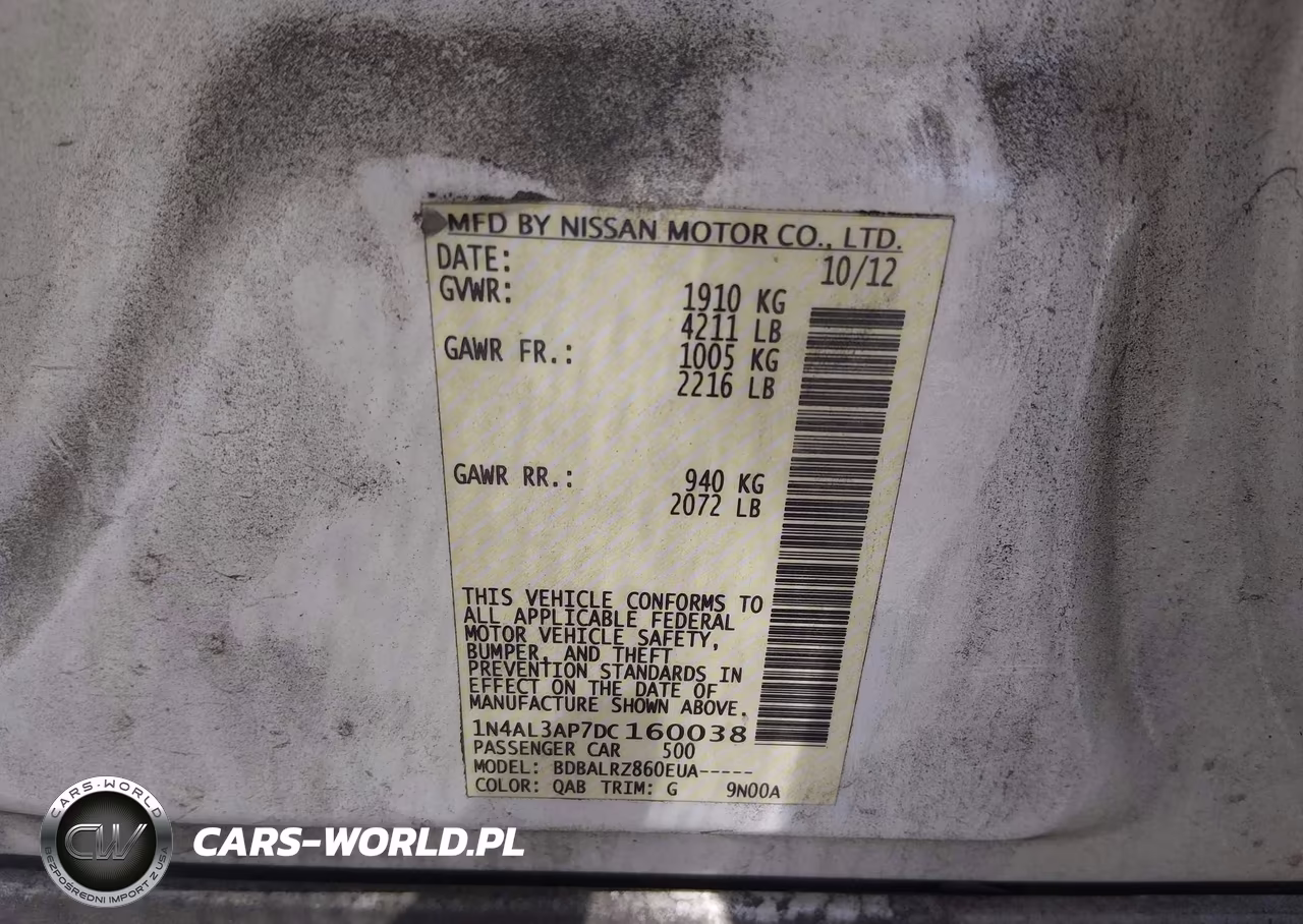 2013 Nissan Altima 2.5 S VIN:1N4AL3AP7DC160038 - 9