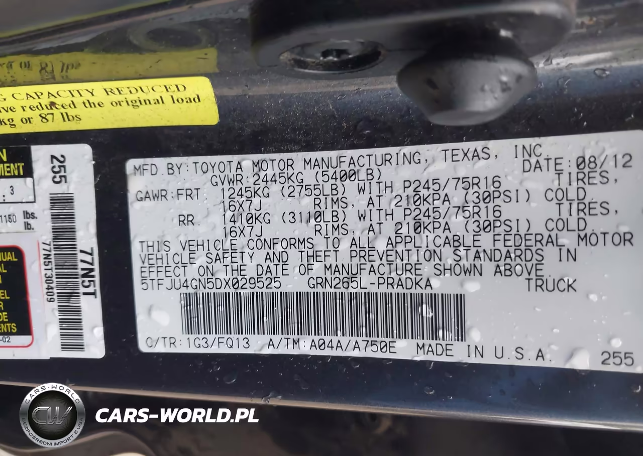 2013 Toyota Tacoma Prerunner V6 VIN:5TFJU4GN5DX029525 - 9