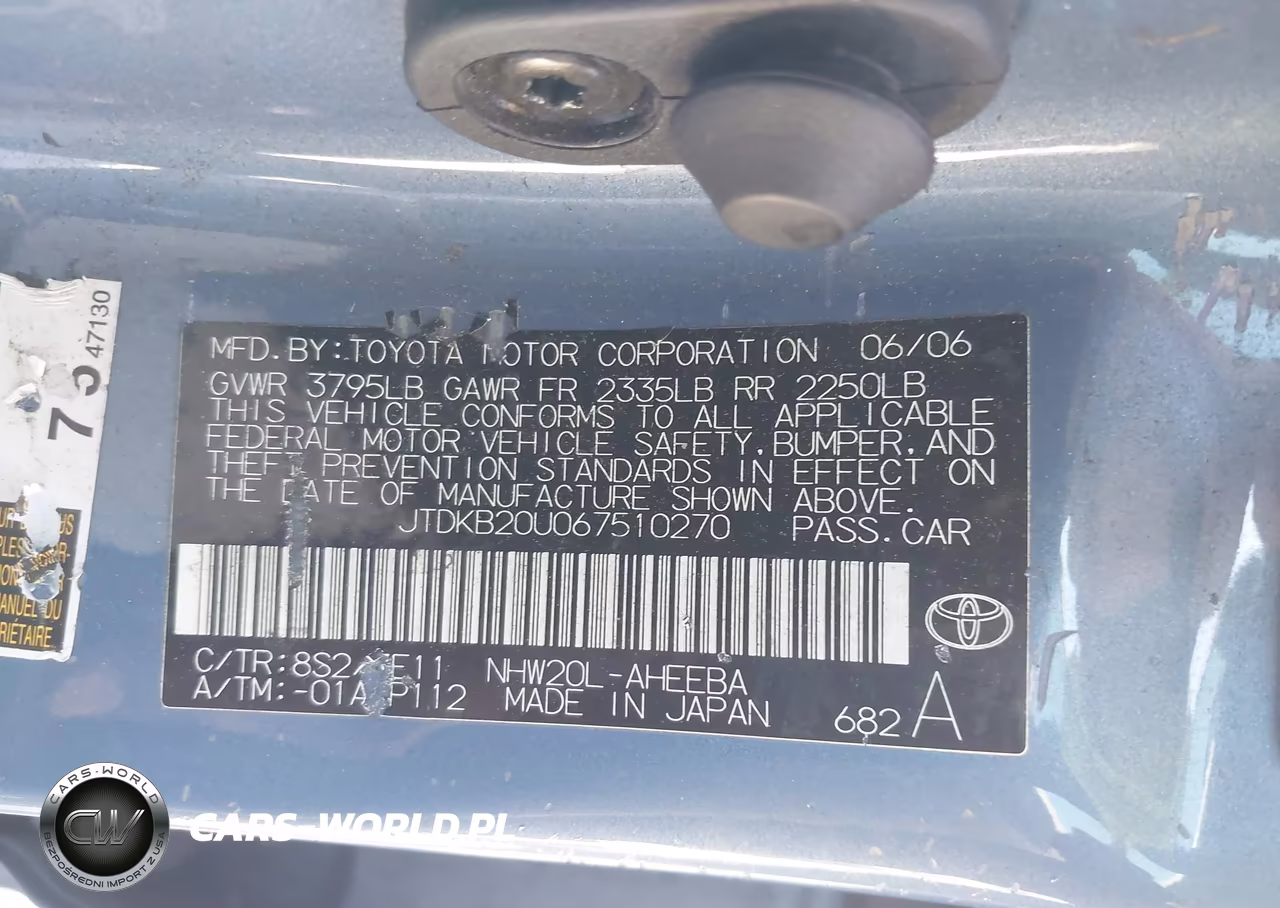 2006 Toyota Prius VIN:JTDKB20U067510270 - 9