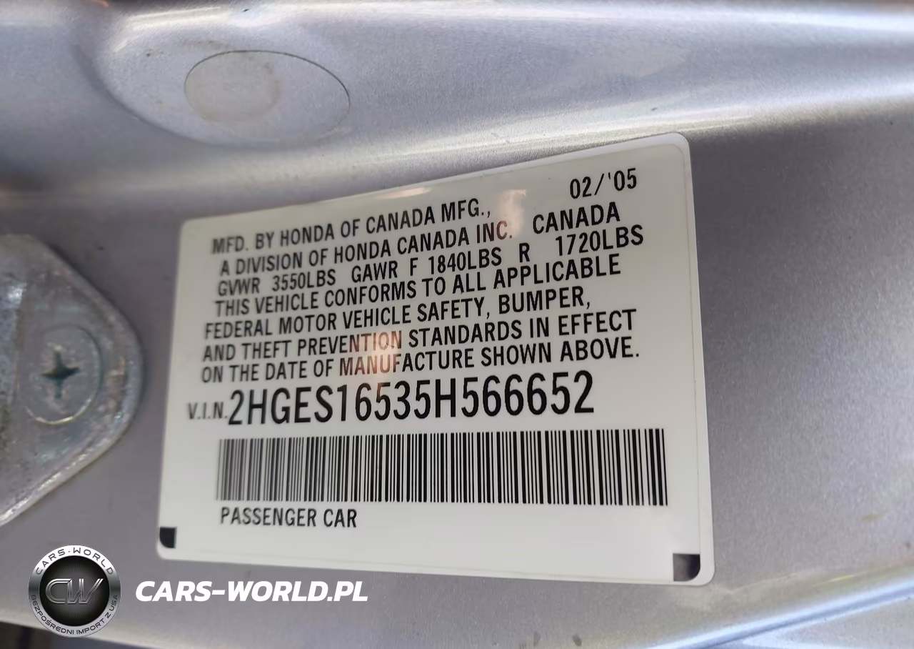 2005 Honda Civic Lx VIN:2HGES16535H566652 - 9