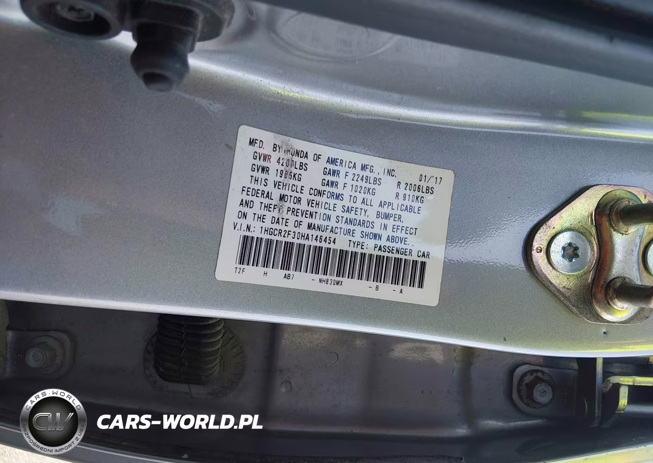 2017 Honda Accord Lx VIN:1HGCR2F30HA146454 - 9