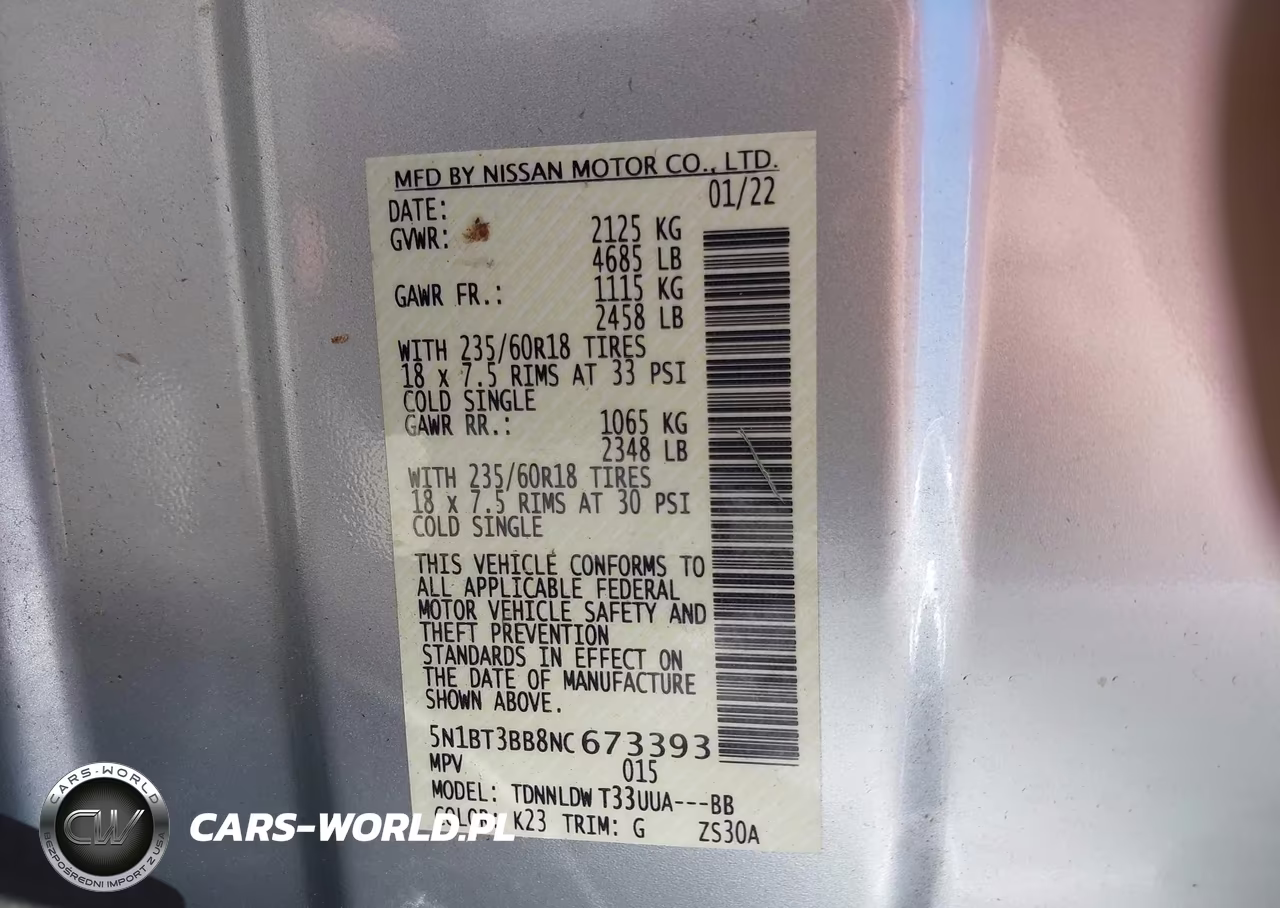 2022 Nissan Rogue Sv Intelligent Awd VIN:5N1BT3BB8NC673393 - 9