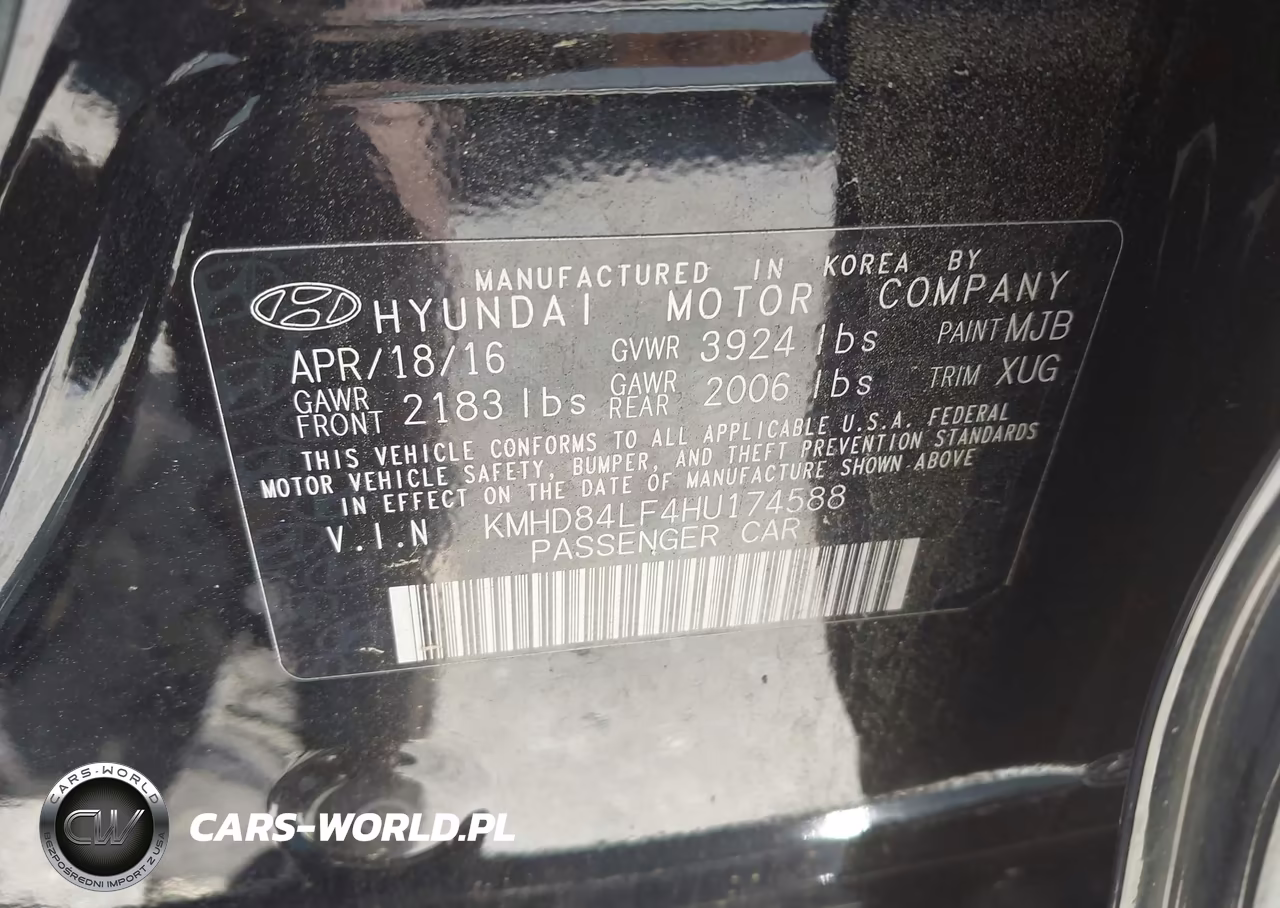 2017 Hyundai Elantra Se VIN:KMHD84LF4HU174588 - 9