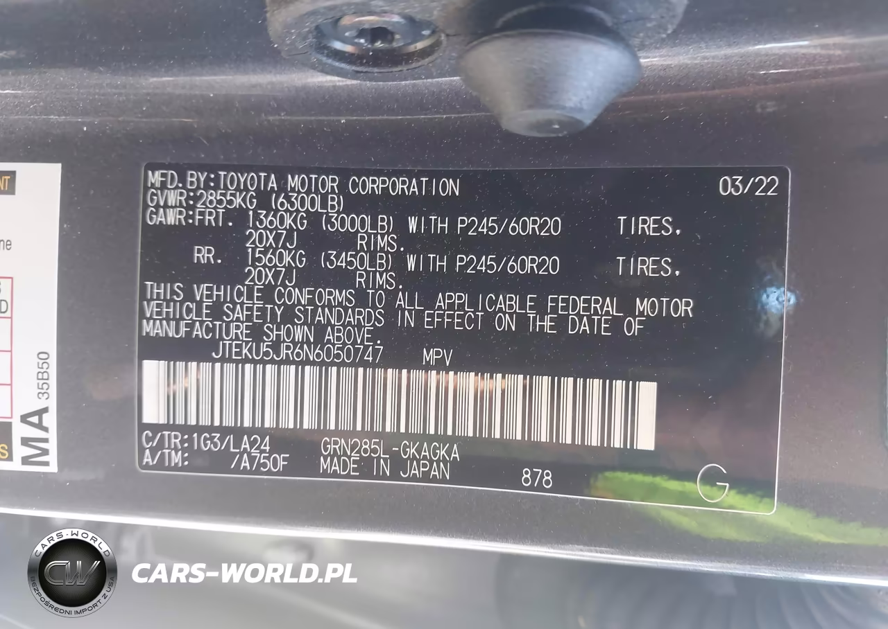 2022 Toyota 4Runner Limited VIN:JTEKU5JR6N6050747 - 9