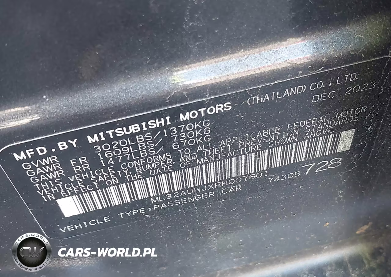 2024 Mitsubishi Mirage Es-Le VIN:ML32AUHJXRH007601 - 9
