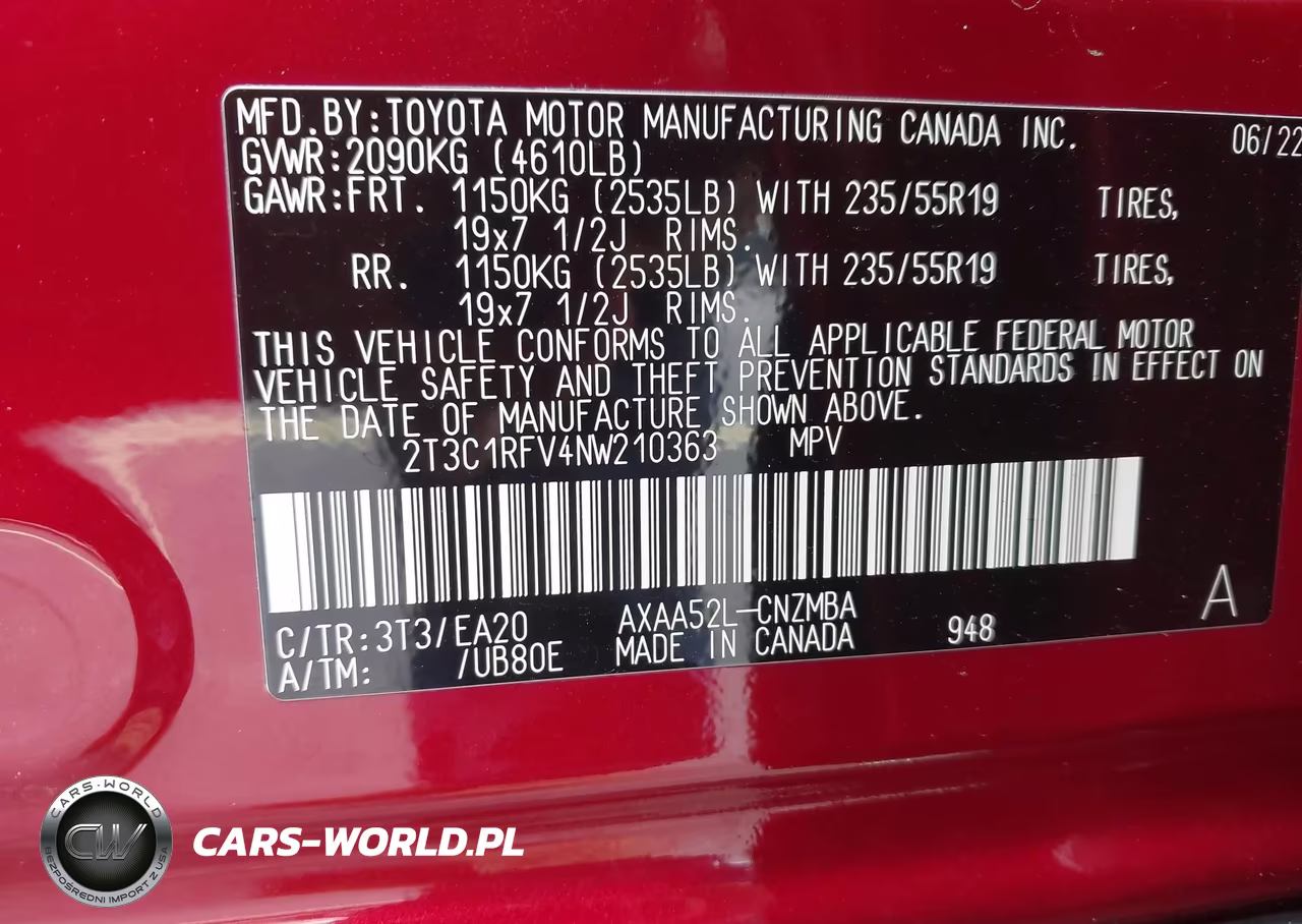 2022 Toyota Rav4 Xle Premium VIN:2T3C1RFV4NW210363 - 9
