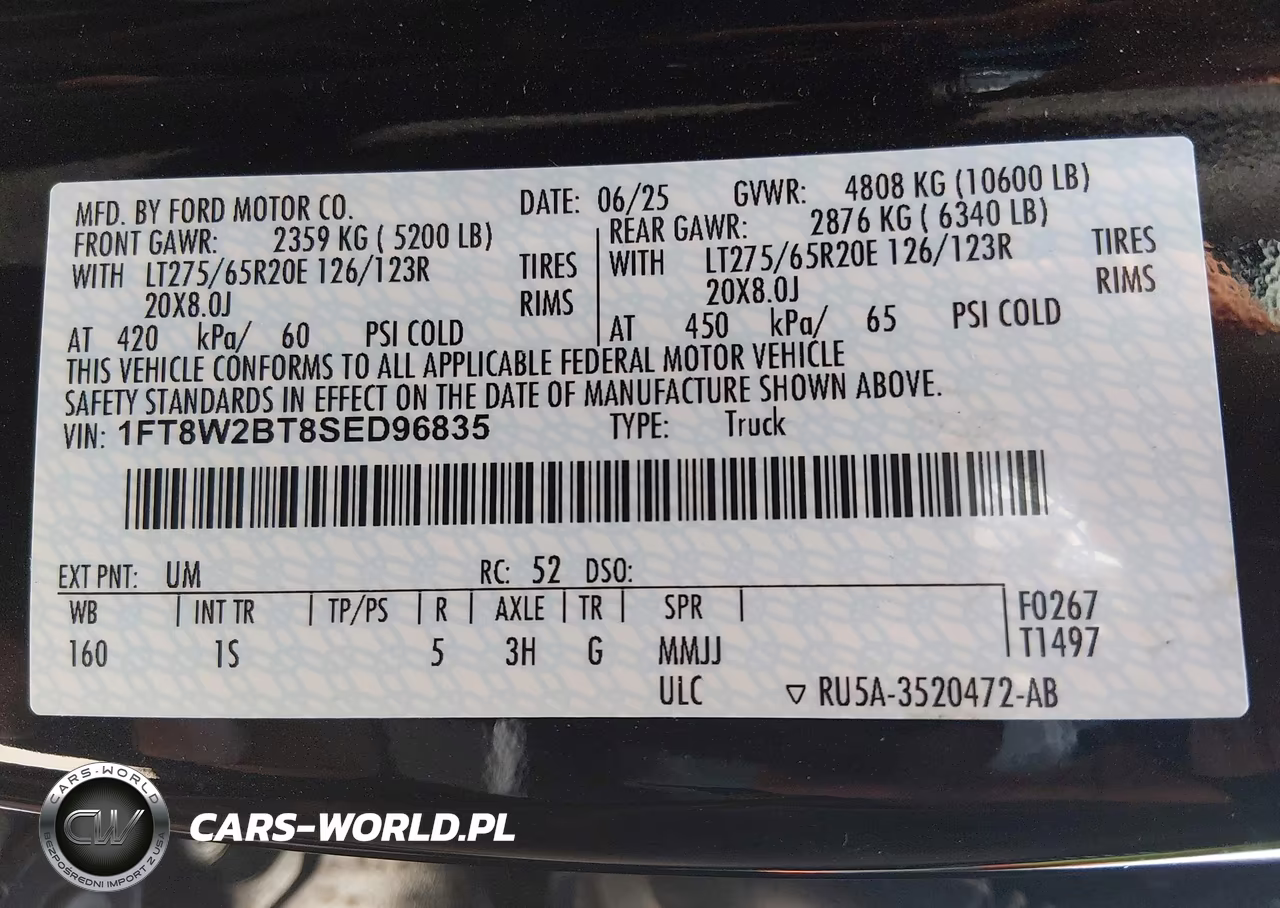 2025 Ford F-250 Xl VIN:1FT8W2BT8SED96835 - 8